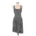 Plenty By Tracy Reese Casual Dress Scoop Neck Sleeveless: Gray Acid Wash Print Dresses - Women's Size Medium