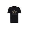 "T-Shirt ALPHA INDUSTRIES ""Alpha Industries Men - T-Shirts Camo PP T"" Gr. L, schwarz (black) Herren Shirts"