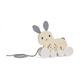 Bigjigs Toys FSC Certified Bunny & Baby Pull Along Toy - Eco-Friendly Rabbit Pull Along with Cord & Baby Bunny Push-Along