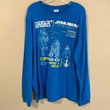 Disney Shirts | Disney Xl Star Wars Droids Blue Long Sleeve Soft Cotton Blend T-Shirt | Color: Blue/White | Size: Xl