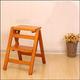 BAOLINXINL Ladder Stool Solid Wood Household Ladder Folding Two-step Ladder Multi-function Ladder Stool Stair Chair Indoor Climbing Small Ladder Step stool (Color : Yellow) (Orange)