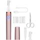 Dapsang Eyebrow Trimmer Electric Eyebrow Razor for Women, Rechargeable Facial Hair Shaver Painless Detail Trimmer with Replacement Blade for Face Neck Lips (Rose Pink)
