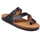 Hdbcbdj Slippers For Men Male Fashion Leather Beach Flip Flops Man Casual Stylish Flip Flops Summer Flip Flops (Color : Schwarz, Size : 6.5)