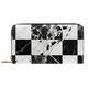 CWAGFEQZ Wallet for Men,Wallet Women,Leather Wallet,Wallet for Women,Black White Graphic Print