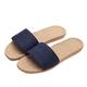 Hdbcbdj Slippers For Men Summer Men Linen Flax Slippers Beach Outdoor Flip Flops Breathable Non-slip Slides Flat Shoes (Color : Navy Blue, Size : 11)