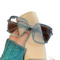 HEXHUASR Sunglasses Mens Sunglasses Women Fashion Gradient Glasses Square Large Frame Glasses Outdoor Sun Glasses-Blue-Colour
