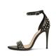 Pointed Toe Studded Heels Sandals for Women Sexy Open Toe Strappy Dress Stiletto Heel Sandals Ankle Strap Stud Comfort Wedding Bridal Pumps Sandals,Black,2.5 UK