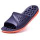 Hdbcbdj Slippers For Men Mens Non-slip Slides Summer Massage Flip Flops Bathroom Beach Slipper Soft Sole Man Massage Sandals (Color : Dark Blue Orange, Size : 11(XL))