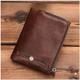 HSHTTKL Card Holder Leather Wallet Card Holder Foldable Design Durable Coin Purse Large Capacity Retro Small Bifold Zipper Coins Pocket Coin Purse