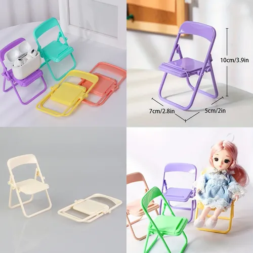 Plastiks tühle faltbar für Puppenhaus zubehör Puppen möbel Mini Support Miniatur artikel bjd Sessel