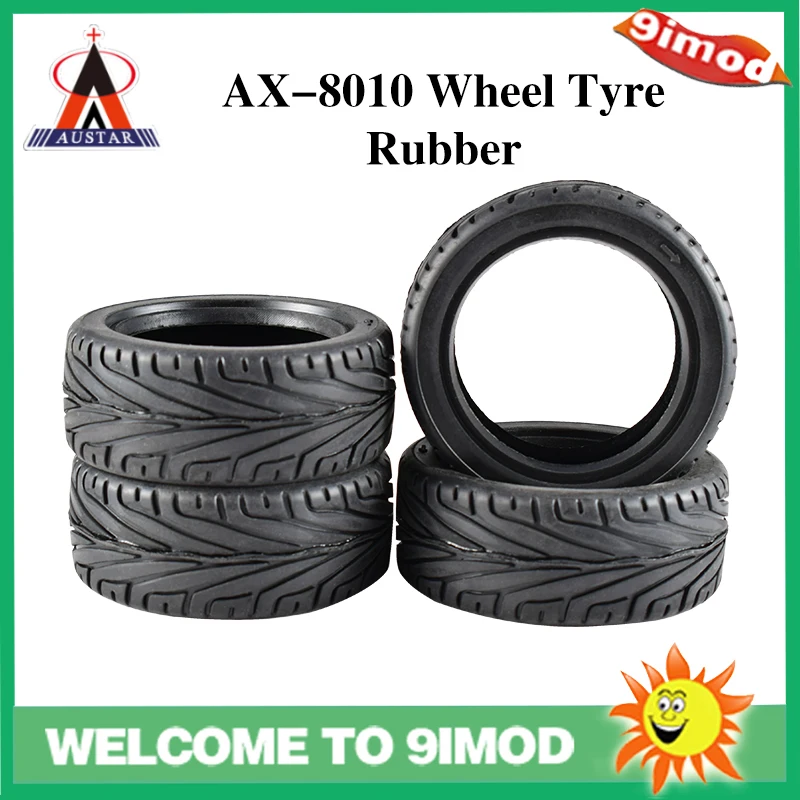 AUSTAR 4 Teile/satz Gummireifen Rad Reifen für 1/10 RC On Road Auto Traxxas HSP Tamiya HPI Kyosho RC Auto