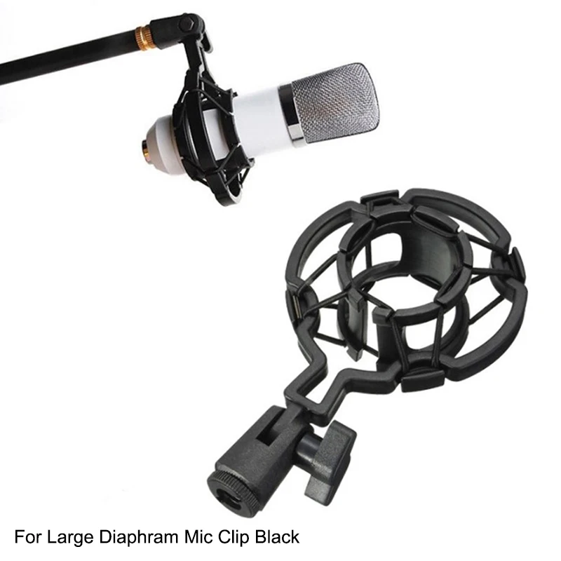 Universal Professionelle Kondensator Mikrofon Mic Shock Mount Halter Studio Aufnahme Halterung Für Große Membran Mic Clip Schwarz