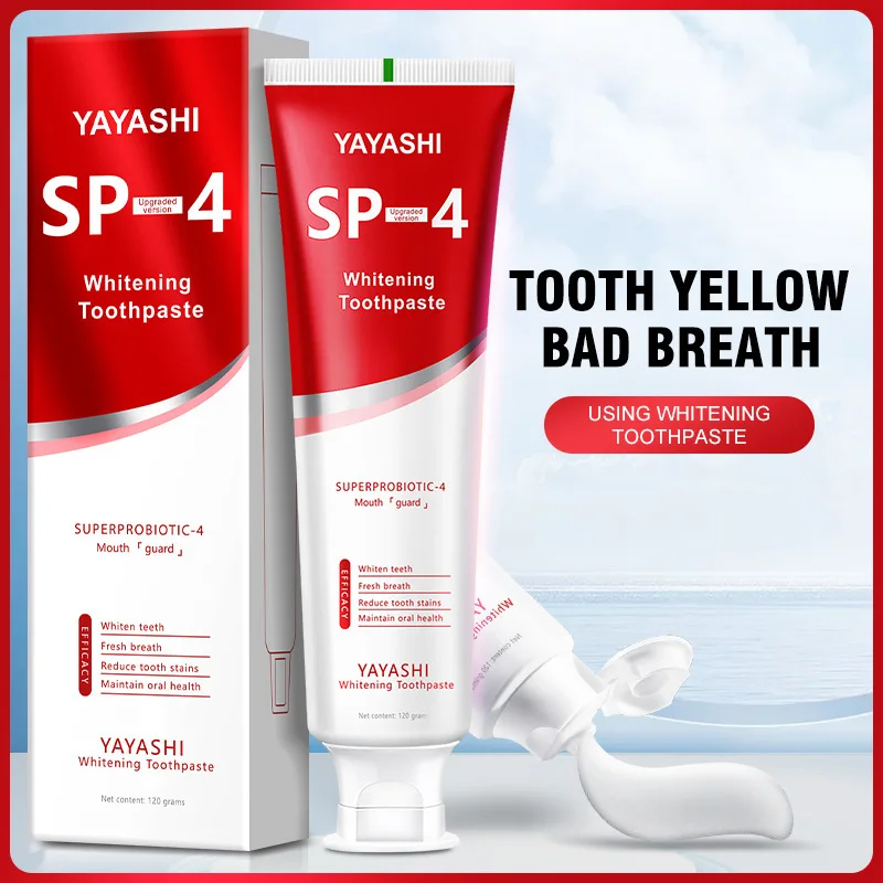 Probiotische aufhellende Zahnpasta, aufhellende und flecken entfernende 120 g SP-4-Zahnpasta mit frischem Atem, aufhellende Zähne Image