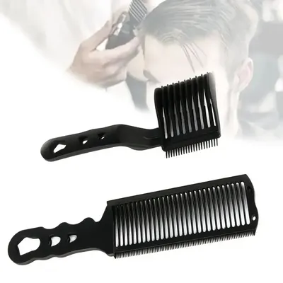 Peignes de coupe de cheveux à dessus plat pour hommes outil de coiffeur positionnement incurvé