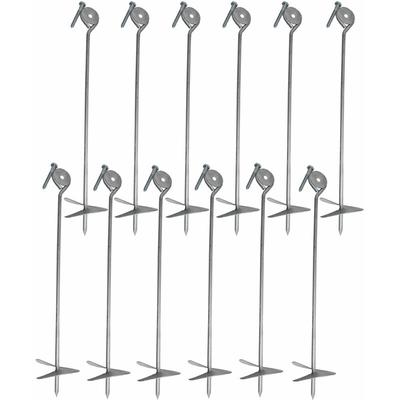 12x Bodenanker zum Eindrehen 58 cm feuerverzinkt Erdanker Grundanker Spielturm anker Image
