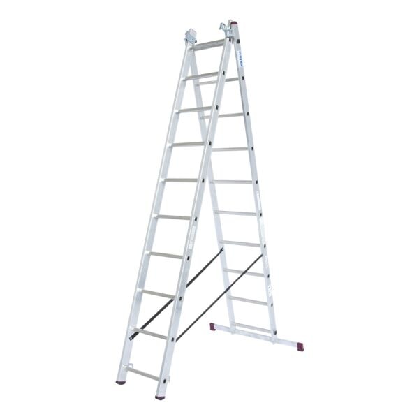 Krause Vielzweckleiter »CORDA« 3x 10 Sprossen treppenfähig silber, 280 cm Image