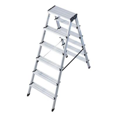Krause Doppelleiter »MONTO Dopplo« 2x 6 Stufen silber, 141 cm