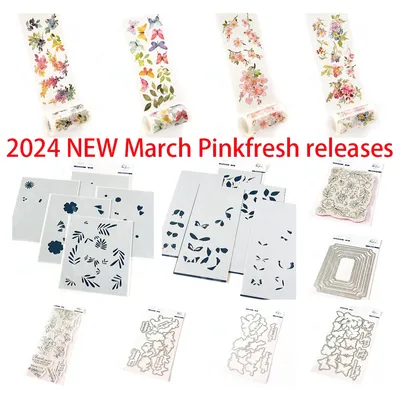 New Spring Butterfly Flowers Wax Seal Stickers Clear Stamps for Journaling Corner Frame Cutting Dies
