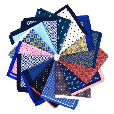 Wholesale 15 Piecess Men's Pocket Squares 12.5In Large Silky Floral Pocket Square For Men Women