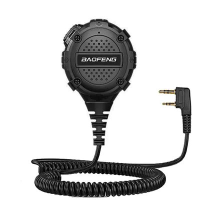 2023 Baofeng Microphone Walkie Talkie Accessories Tangent Mic Shoulder Speaker PTT for Kenwood UV-5R