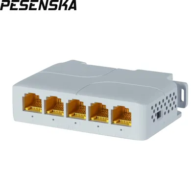 Gigabit PoE Extender 1 in 4 Out 802.3af/at/bt 5 Port PoE Repeater Vlan Extend Additional 100m(328ft)