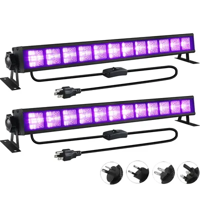 40 LED Black UV Light 40W Blacklight Bar Switch Light Up Glow in The Dark Party Supplies for