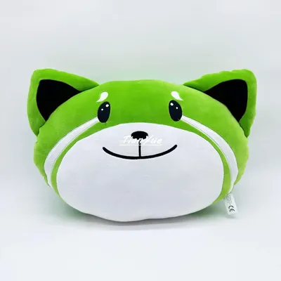 Cute The Weeknd Kiss Land Green dog Pillow Stuffed doll Xmas Soft doll for children's Birthday gift