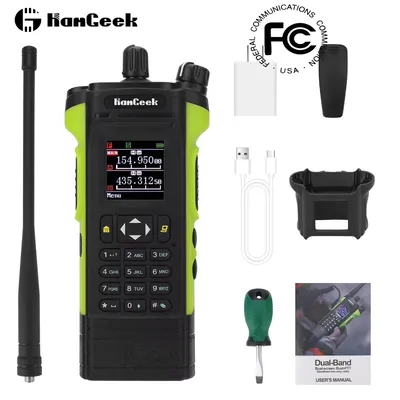 HAMGEEK APX-8000 12W Dual Band Walkie Talkie Radio VHF UHF Handheld Transceiver with Dual PTT Duplex Working Mode