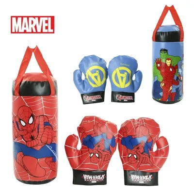 Marvel Movie Peripheral Spider-Man Creative Cartoon Children's Training Equipment Gloves Boxing Sandbag Toys Christmas Gifts