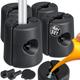 Set di 4 piedini per gazebo riempibili con acqua/sabbia 22 x 22 x 25 cm Pesi in hdpe per la