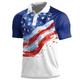 National Flag Men's Casual 3D Polo Shirt Street Daily Holiday American Independence Day Cotton Blend Short Sleeve Turndown Polo Shirts White Spring Summer S M L Micro-elastic Lapel Polo