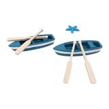 FHKOEGHS Easy Simple 1/6 Action Figures Exquisite Blue Mini Boat Miniature FOR 1/12 Dollhouse Living Room Decoration