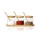 CZHONG-300Ml Spice Jars Airtight Set Of 3 Spice Jars With Spoon, Lid And Bamboo Base - Glass Kitchen Storage Jars For Spices, Herbs, Salt
