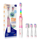 SEAGO Electric Toothbrush Kids Battery with Colorful LED Sonic Brush