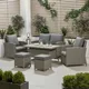 Pacific Lifestyle 6 Seater Rattan Garden Lounge Set With Ceramic Top Outdoor Furniture