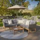 Pacific Lifestyle 5 Seater Grey Rattan Corner Set Outdoor Furniture Lounge Set