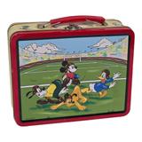 Disney Kitchen | Disney Mickey Mouse Metal Tin Lunchbox 1997 Series 2 Football Goofy Donald Duck | Color: Green/Red | Size: Os