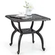 Costway 53 Cm Cast Aluminum Outdoor Side Table Patio Square Coffee Table