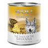 24x800g Turkey, Beef, Goat Adult Taste of the Savanna Wolf of the Wilderness Wet Dog Food