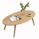 Dining Table Solid wood coffee table, living room small apartment H45CM Japanese style sofa side table, oval bedroom leisure table/study table