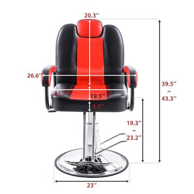 Fashionable Reclining Barber Chair with Heavy-Duty Pump