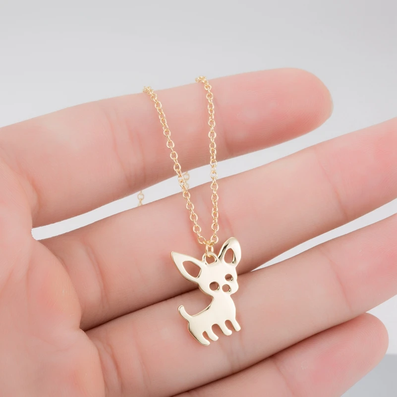 SMJEL Neue Nette Chihuahua Haustier Anhänger Halsketten für Frauen Liebe Mein Haustier Tier Hund Halskette Choker Halskette Schmuck Geschenke Image