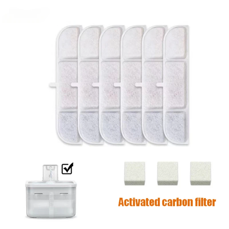 6/12PCS Pet Drahtlose Automatische Zirkulation Smart Trinkbrunnen Filter Patrone Geeignet für Katze Trinkbrunnen WFP6 Image