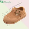 Claladoudou Echtes Leder Baby Schuhe Kleinkind Casual Schuhe Neue Jungen Barfuß Gummi Schuh Mädchen Outdoor Strap Mode Wanderer