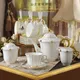 Knochen China Kaffee Set Europa Porzellan Tee-Set Einfache Keramik Topf Creamer Zucker Schüssel