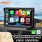 HIPPBQCC-Autoradio CarPlay Android avec écran tactile portable, lecteur vidéo à limitation