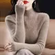 Rimocy-Pull à col roulé en cristal pour femme manches longues tricots assortis mode coréenne
