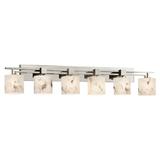Justice Design Group Aero LumenAria 6 Light Wall Sconce in Gray | 9.75 H x 56 W x 5.25 D in | Wayfair FAL-8706-10-CROM