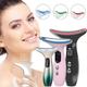 EMS Microcurrent Facial Neck Massager Skin Tighten Beauty Device 4 Modes 3 Colors LED Photon Rejuvenation Skin Lifting Anti-Wrinkle Reduce Double Chin