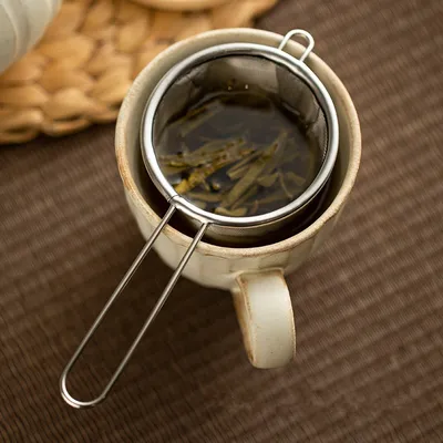Tea Infuser with Handle Fine Mesh Reusable Tea Leaf Strainer Coffee Flour Filter Handheld Sieve for Teapot Kitchen Accessories